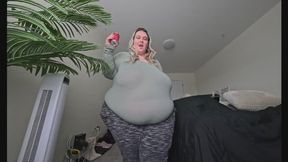 SSBBW Feedee Begs For Funnel Feeding with Burp