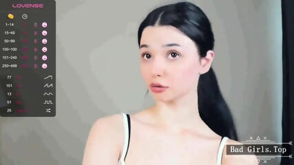 Pretty face petite busty teen solo on cam