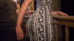 seducing him outside grinding on his cock