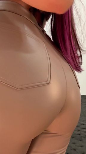 Memorable moment from &quot;JOI CEI - CUM ON MY BOOBS WHILE I USE THIS FURRY TOP AND LEATHER PANTS&quot;