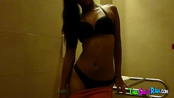 Thai babe in public toilet