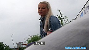 PublicAgent Sexy golden-haired legal age teenager 18+ fucking in my car