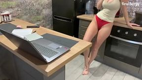 In the kitchen &mdash;  big breasts