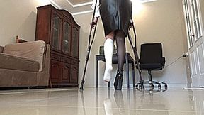 at work with a sprained m
