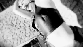 Brunette chick dominated and punished with a fucking machine