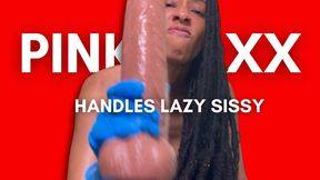 Pink Foxx Handles Lazy Sissy (Fantasy Role Play)