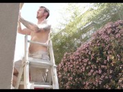 NextDoorBuddies Twink Takes Raw Advantage of Handyman's Big Boner