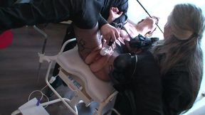 Dominating a masked woman