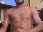 I touch myself in front of the camera and slap my hard cock