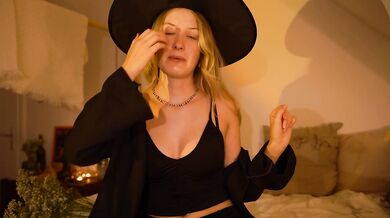 Blonde witch girlfriend moaning while trying to hex you with her smothering ASMR