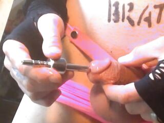 Inverted Chastity Off, Itty Bitty Clitty Gets Sounded, Poked Back in & Locked up Another time!