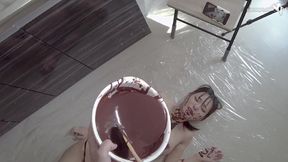 【有料公開】ドS彼氏に全身チョコまみれにされちゃった♡生チョコ大量挿入…ハッピーバレンタインっ！！B