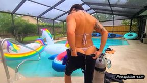 Aquaphilias- Sushii Xhyvette- Wears a Wetsuit and gets Turned on LOVES- SCUBA