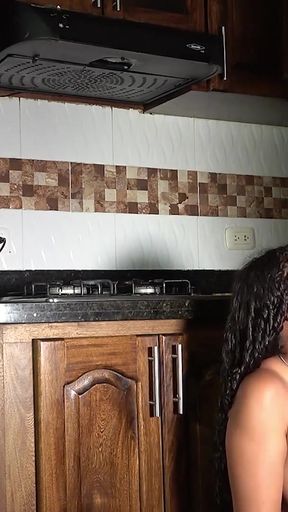 Must-see moment from &quot;I try to cook but my stepsister doesn&#039;t let me n&#039; i fuck her in the kitchen until I cum on her face&quot;