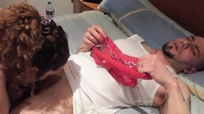 I masturbate with my wife&#039;s panties and she finishes the job
