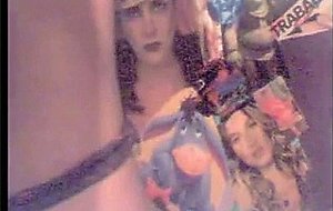 Amateur tranny finger fucking ass on webcam