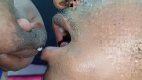Milky boobs wife deepthroat mouth fucking