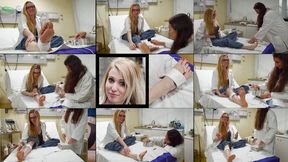 Jade Sprain Electro-Stimulation at the Clinic (in HD 1920X1080)