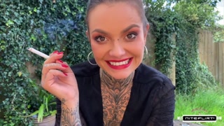 Smoking Addiction- sensual french femdom teases you with her cigarette