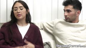 ”Teen Kitty Valance shares her boyfriends dick with a STEPMOM therapist Athena Ander”