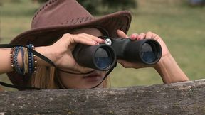 Rustic stud rams a stunning sorority sis in a sun-kissed meadow