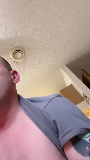 Hunky chunky chub solo jerking off