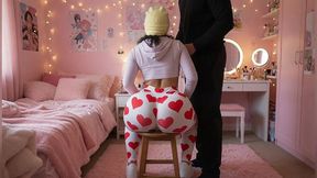 Stepfather Pressing His Big Ass Friend on the Chair