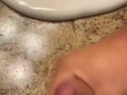 housekeeper making a mess at work, cumming in hotel