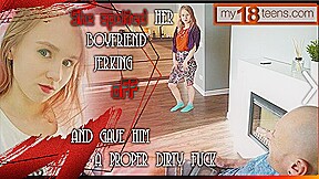 MY18TEENS - Light Fairy spotted her boyfriend jerking off and give him blowjob