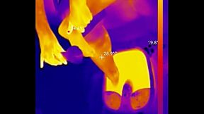 Feet Soles Get Ground, Buffed and Lubed Until Theyre Glossy-Fuckable THERMAL POV (4K Portrait)