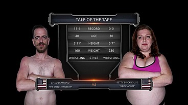 Betty Brickhouse vs Chad Diamond Mixed Wrestling