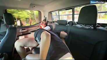 Busty Latina Khloe gets nailed in the car