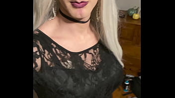 Hot Goth Blonde Crossdresser