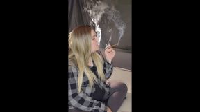 Cigar smoking and creamy smoke