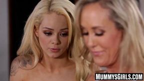 Elsa Jean fingers herself watching stepdaughter play
