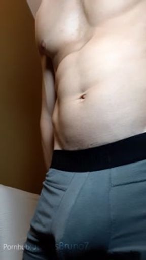 I really needed to rub my dick for you | Muscular dude goood jerk off