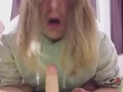 Riding my dildo and slapping my big ass