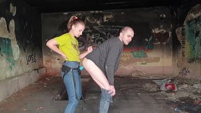 Anastasia Mistress outdoor fuck strapon Sasha Earth