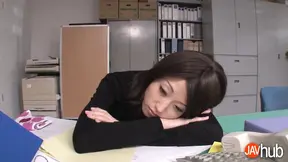 Horny Mitsuki plays with a toy while getting tied up and double penetrated