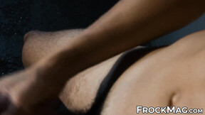 Stunning Ben Masters shoots creamy loads on his boss after stroking his heavy ro