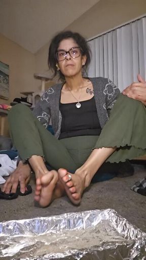 Mamacita aggressively telling you how to beat that dxck for my new orange pedi