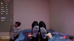 Puppy Keeps Teasing You with His Socks and Bare Paws