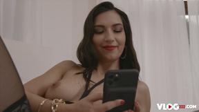 Brunette Beauty Moona Snake Delivers Satisfying BTS Bedroom Sex