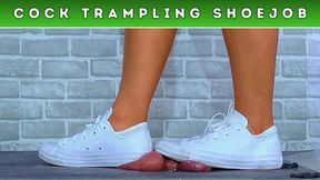 Cum Under The Rough Soles Of My Leather Converse All Stars (138) - Bug Cam - Trainer Trample Sneaker Trampling CBT Ballbusting Shoejob Cumshot Crush Fetish