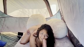 Custom White cock sub camping