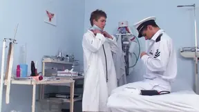 Hot marine gets his ass fucked by horny doctor