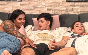 Shameless Guy Fucks His Girlfriend's Stepsister Next Door and She Doesn't Even Realize It.