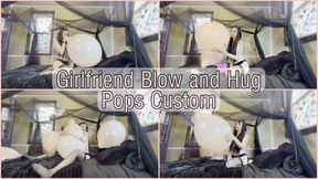 Girlfriend Blow and Hug Pops Balloon Custom