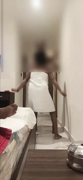 Hot wife Puja enjoys a steamy hotel room tryst with husband and friend