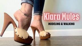 Walking & Modeling High Heel Kiara Mules